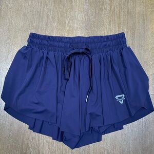 Luogongzi Women's Navy Athletic Shorts